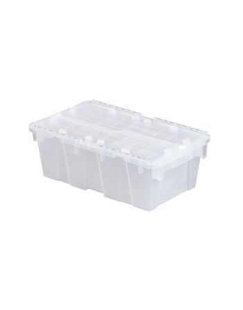 Flipak® Polypropylene Plastic (PP) Distribution Containers, 19.7" x 11.8" x 7.3", Clear