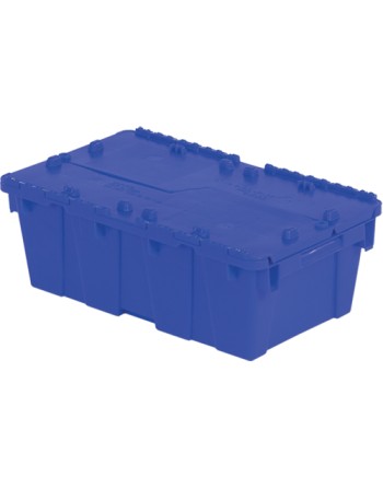 Flipak® Polyethylene Plastic (PE) Distribution Containers, 19.7" x 11.8" x 7.3", Blue