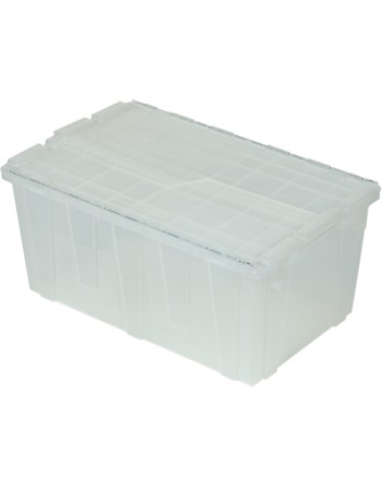 Flipak® Polypropylene Plastic (PP) Distribution Containers, 26.9" x 16.9" x 12.1", Clear