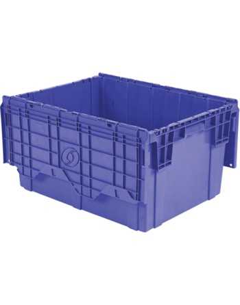Flipak™ Polyethylene Plastic (PE) Distribution Containers, 27.9" x 20.9" x 15.2", Blue