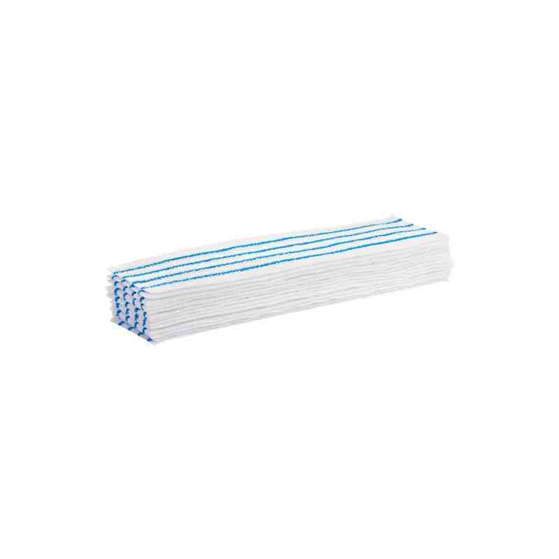 Rubbermaid 2134282 Hygen Disposable Mop Pad, Hook and Loop Style, Microfibre, 18" L x 4" W Pack of 50 - [DefendUse.com] - 213428