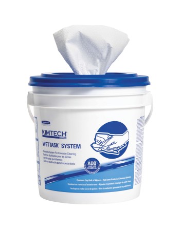 KIMBERLY-CLARK 06411 Kimtech Prep™ WetTask™ Wiping System, Specialty, 6" L x 12" W Colour: White Sheets/Roll: 90 Rolls/Case: 6 -