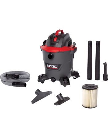RIDGID NXT Industrial Vacuum, Wet-Dry, 5 HP, 12 US Gal.(45 Litres) 144 CFM Cord Length: 15' - 1