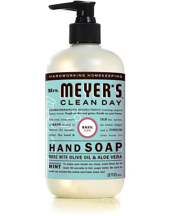 Mrs.Meyers 59200708602 Clean Day, Hand Soap,  Basil, Case of 6/370ml - [DefendUse.com] - 59200708602 - Hand Soap