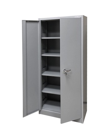 DEFENDUSE Storage Cabinet, Steel, 4 Shelves, 78" H x 36" W x 24" D, Grey - [DefendUse.com] -  - Storage Cabinets