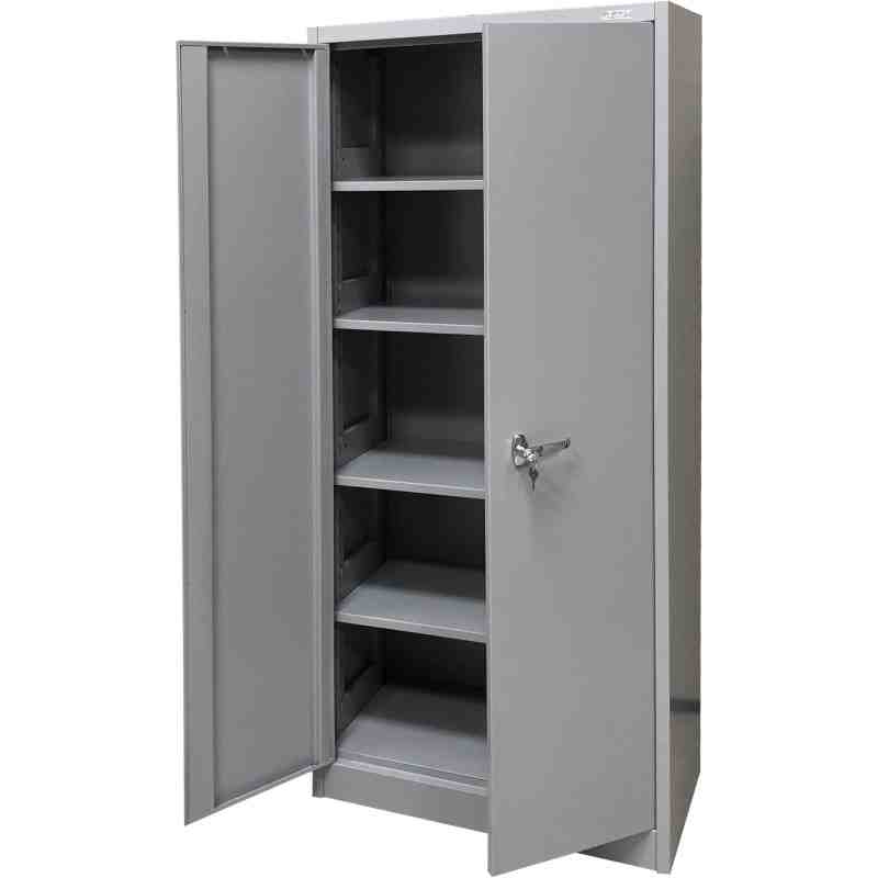 DEFENDUSE Storage Cabinet, Steel, 4 Shelves, 78" H x 36" W x 24" D, Grey - [DefendUse.com] -  - Storage Cabinets