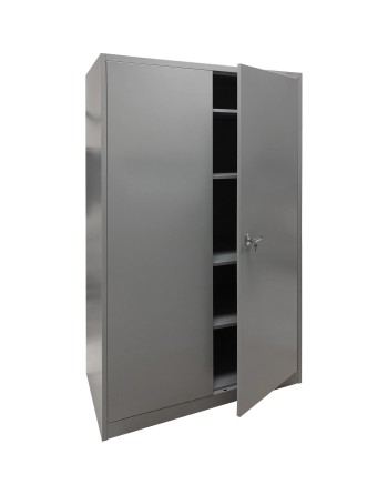 DEFENDUSE Storage Cabinet, Steel, 4 Shelves, 78" H x 48" W x 24" D, Grey - [DefendUse.com] -  - Storage Cabinets