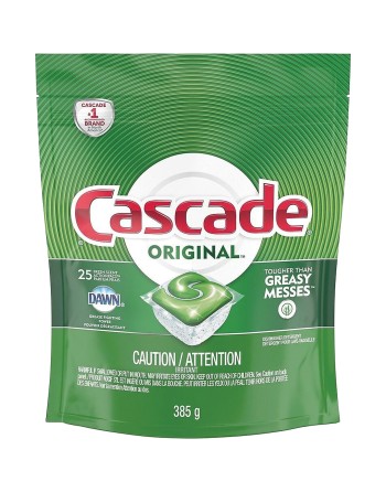 CASCADE  2-in-1 Action Pacs® Dishwasher Detergent Type: Pods Container Size: 385 g - 1