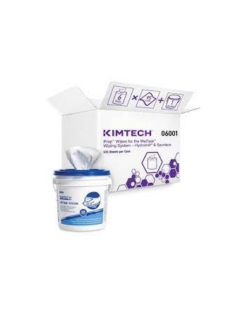 Kimtech™ Prep™ Wipes for the WetTask™ Wiping System Hydroknit® & Spunlace, 1-Ply, White, 6 Buckets/Case, 95 Sheets/Bucket - [Def
