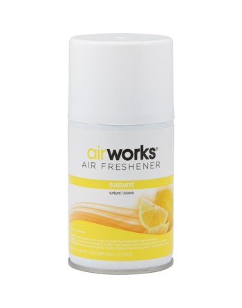HOSPECO 07933 AirWorks Metered Air Fresheners, Sunburst, Aerosol Can, Case of 12 - [DefendUse.com] - 07933 - Air Freshener