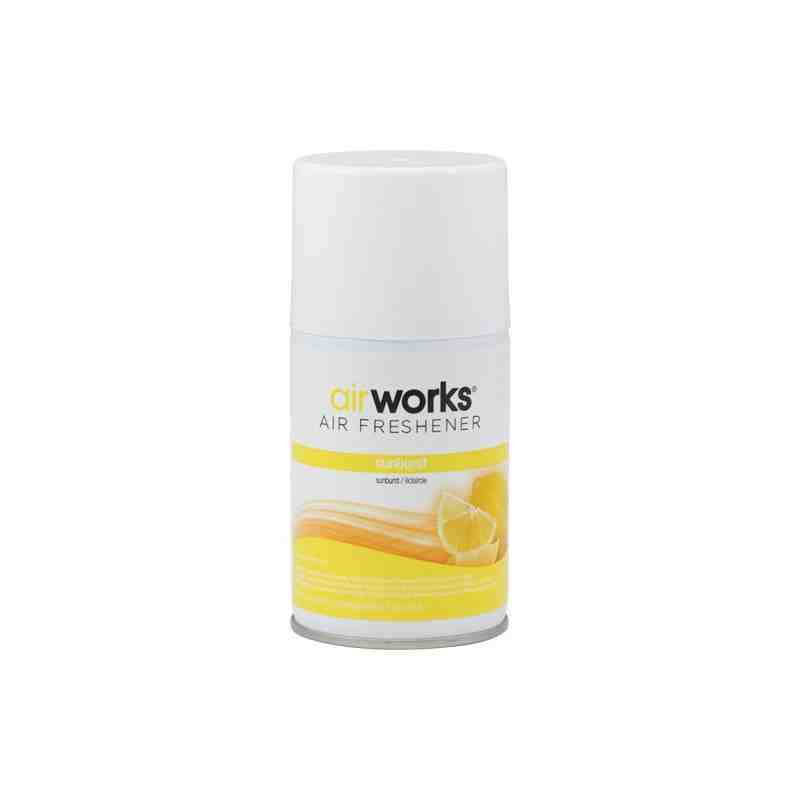 HOSPECO 07933 AirWorks Metered Air Fresheners, Sunburst, Aerosol Can, Case of 12 - [DefendUse.com] - 07933 - Air Freshener