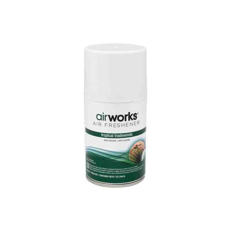 HOSPECO 07908 AirWorks Metered Air Fresheners, Tropical Tradewinds, Aerosol Can, Case of 12 - [DefendUse.com] - 07908 - Air Fres