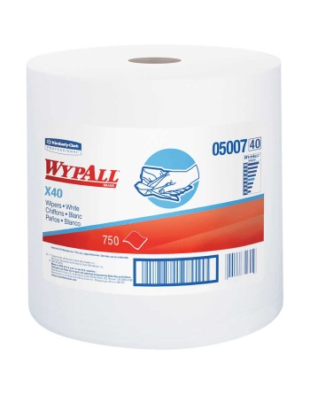 KIMBERLY-CLARK  L40 Wipers, All-Purpose, 12" L x 13-2/5" W Colour: White - 1