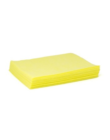 HOSPECO NDSMQPY TaskBrand Mineral Oil Treated Duster, Quarter-Fold, Poly Packed, 12" x 17", Yellow (10 Packs of 40) - [DefendUse