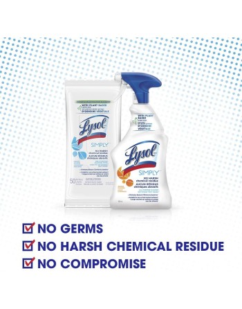 Lysol® Daily Cleaning Wipes, Citrus, Case of 6/50ct [CB490181] - [DefendUse.com] - 19200-49018 - Lysol® Cleaning Product