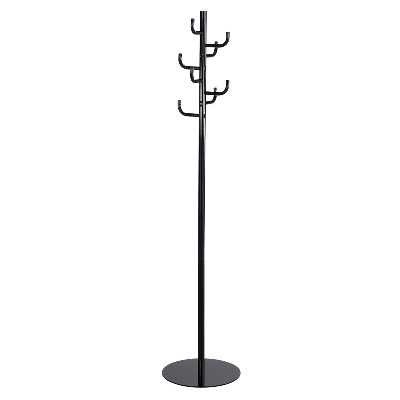 SAFCO  Safco® Coat Rack Overall Height: 68" Colour: Black No. of Hooks: 8 Base Width: 15" - 1
