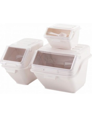 GLOBE Shelf Ingredient Bin 24L - White/Clear - [Cleaning Supplies Canada Discounts] - 1253 - [DefendUse.com]
