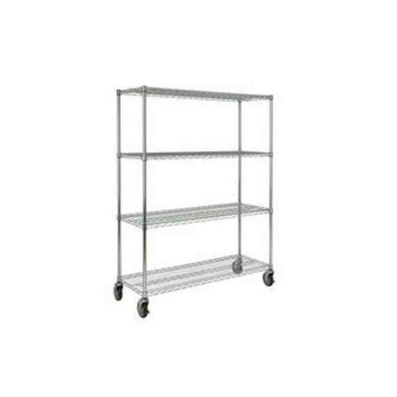 Rubbermaid® FG9G8000CHRM Mobile Rack - 18" L x 50" W x 67.2" H - [Cleaning Supplies Canada Discounts] - FG9G8000CHRM - [DefendUs
