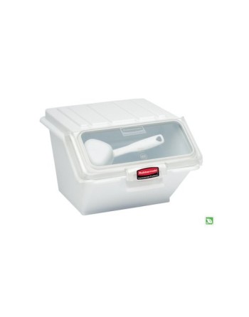 RUBBERMAID 2020978 Shelf Ingredient Bin w/1/2 Cup Scoop - White [9G6000WHT] - [DefendUse.com] - 2020978 - Rubbermaid® Ingredient