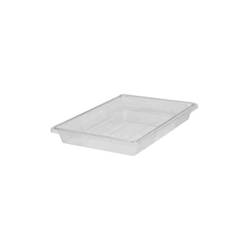 Rubbermaid FG330600CLR Clear Polycarbonate Food Storage Box - 26" x 18" x 3 1/2" - [DefendUse.com] - FG330600CLR - Commercial & 