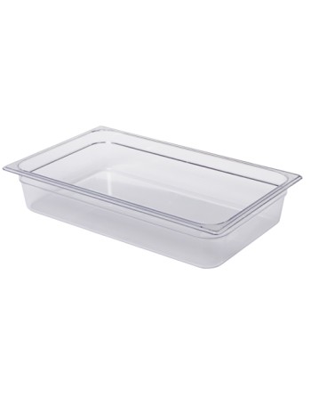Rubbermaid FG330700CLR Clear Polycarbonate Food Storage Box - 18" x 12" x 3 1/2" - [DefendUse.com] - FG330700CLR - Commercial & 