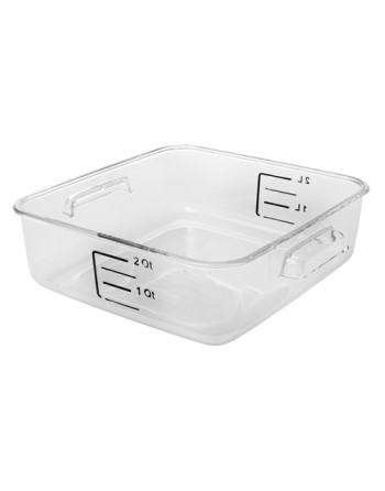 RUBBERMAID 2020982 Rubbermaid Space Saving Square Container, Colour: Clear, Capacity: 1.9 L - [DefendUse.com] - 2020982 - Food S
