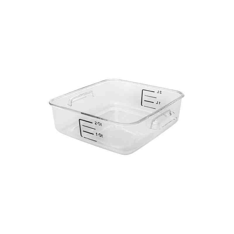 RUBBERMAID 2020982 Rubbermaid Space Saving Square Container, Colour: Clear, Capacity: 1.9 L - [DefendUse.com] - 2020982 - Food S