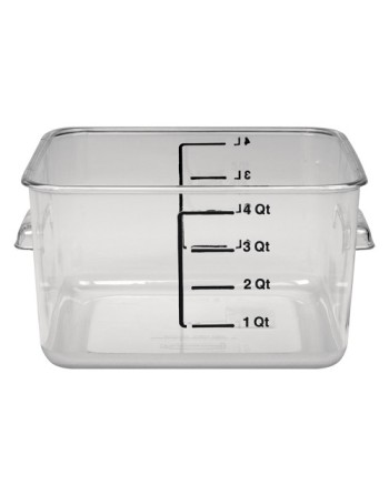 RUBBERMAID 2020956 Rubbermaid Space Saving Square Container, Colour: Clear, Capacity: 3.8 L - [DefendUse.com] - 2020956 - Food S
