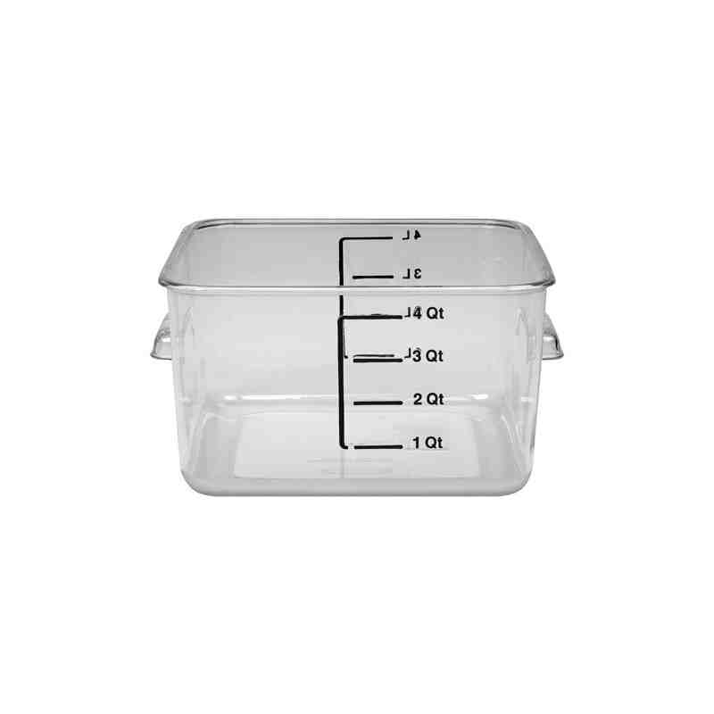 RUBBERMAID 2020956 Rubbermaid Space Saving Square Container, Colour: Clear, Capacity: 3.8 L - [DefendUse.com] - 2020956 - Food S