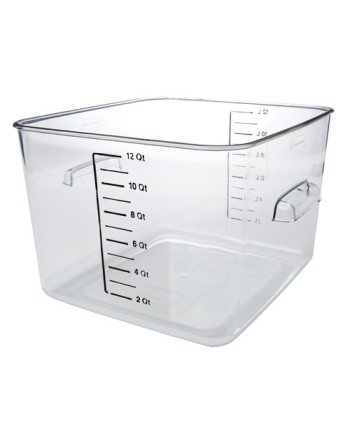 RUBBERMAID 2020798 Rubbermaid Space Saving Square Container, Colour: Clear, Capacity: 11.4 L - [DefendUse.com] - 2020798 - Food 