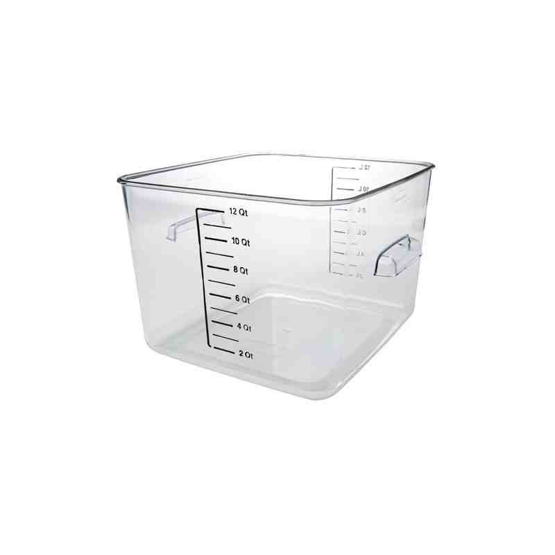 RUBBERMAID 2020798 Rubbermaid Space Saving Square Container, Colour: Clear, Capacity: 11.4 L - [DefendUse.com] - 2020798 - Food 