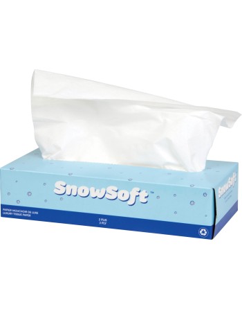 SUNSET FT10030 Premium Facial Tissue, 2 Ply, 7.4" L x 8.4" W, 100 Sheets/Box, Case of 30 - [DefendUse.com] - FT10030 - Sunset Co