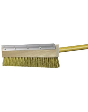 11" HD Brass Pizza Oven Brush w/40" Handle Included - [Cleaning Supplies Canada Discounts] - CHEF813 - [DefendUse.com]