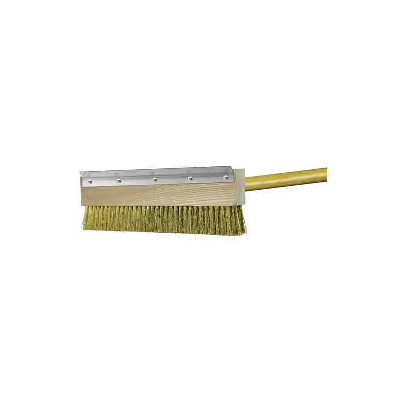 11" HD Brass Pizza Oven Brush w/40" Handle Included - [Cleaning Supplies Canada Discounts] - CHEF813 - [DefendUse.com]