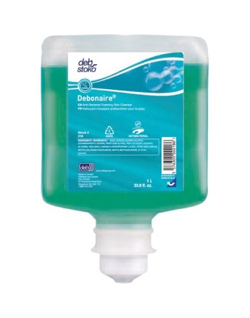 DEB, Debonaire Original Handwash, Foam, 1 L, Scented, Plastic Cartridge, Case of 8 - [Cleaning Supplies Canada Discounts] - 218 