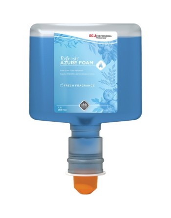 SC JOHNSON AZU120TF, Refresh™ Azure Handwash, Foam, 1.2 L, Scented, Plastic Cartridge, Scent: Fresh Apple, Case of 3 - [DefendUs