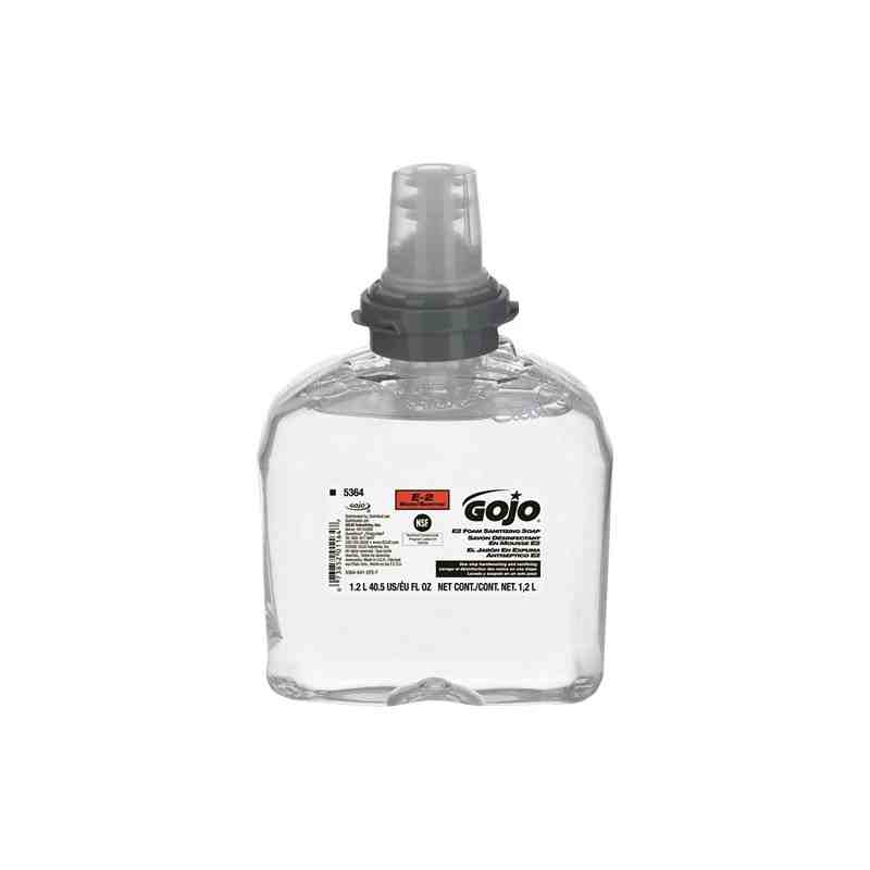 GOJO. LTX-12™ E2 Sanitizing Soap, Foam, 1.2 L, Unscented, Plastic Cartridge, Case of 2 - [Cleaning Supplies Canada Discounts] - 