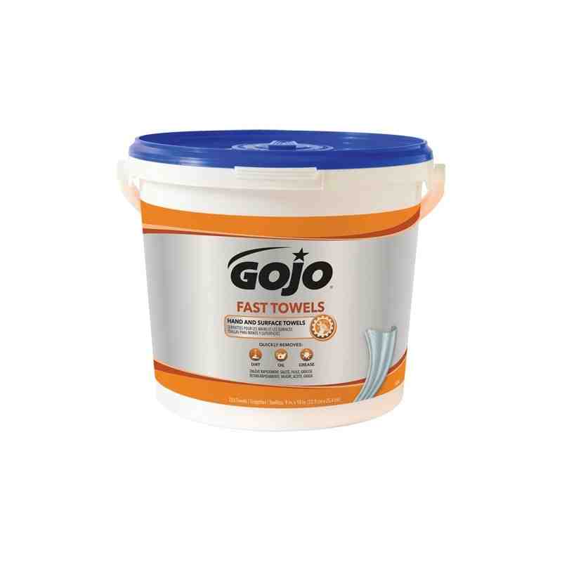 GOJO, Fast Wipes Hand Cleaning Towels, 225 Wipes, 10" x 9", Fragrance: Citrus - [DefendUse.com] - 6299-02 - Hand Cleaner Wipes