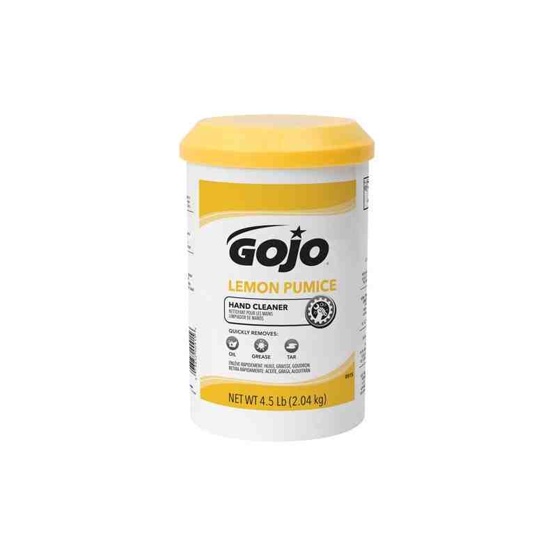 GOJO, Hand Cleaner, Pumice, 4.5 lbs., Jar/Plastic Cartridge, Lemon, Qty/Case: 6 - [DefendUse.com] - 0915-06 - Hand Cleaner Bottl