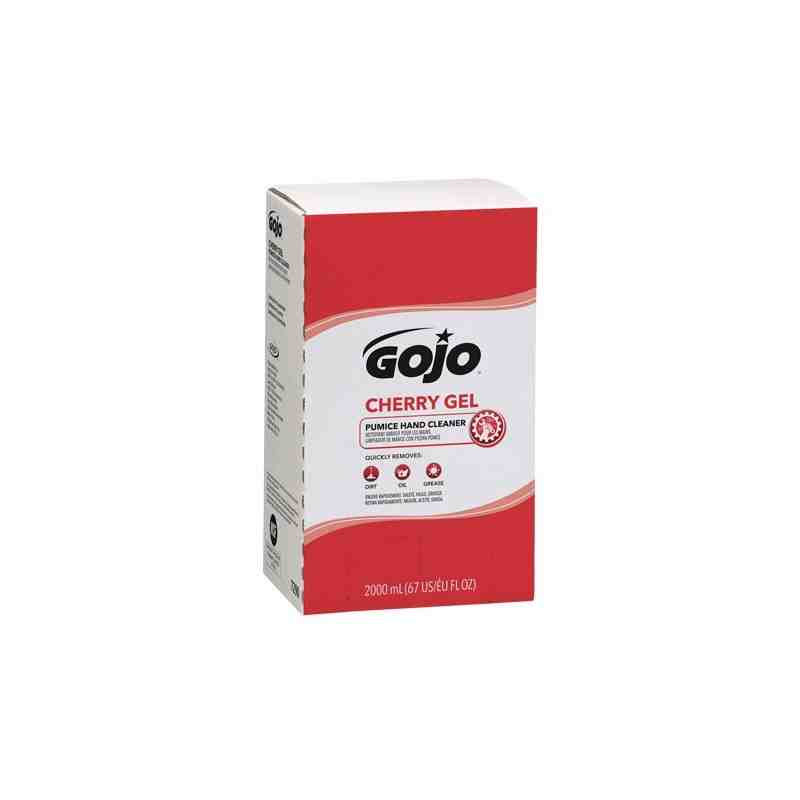 GOJO, Cherry Gel Hand Cleaner, Pumice, 2 L, Refill, Cherry - [DefendUse.com] - 7290-04 - Hand Cleaner Refills
