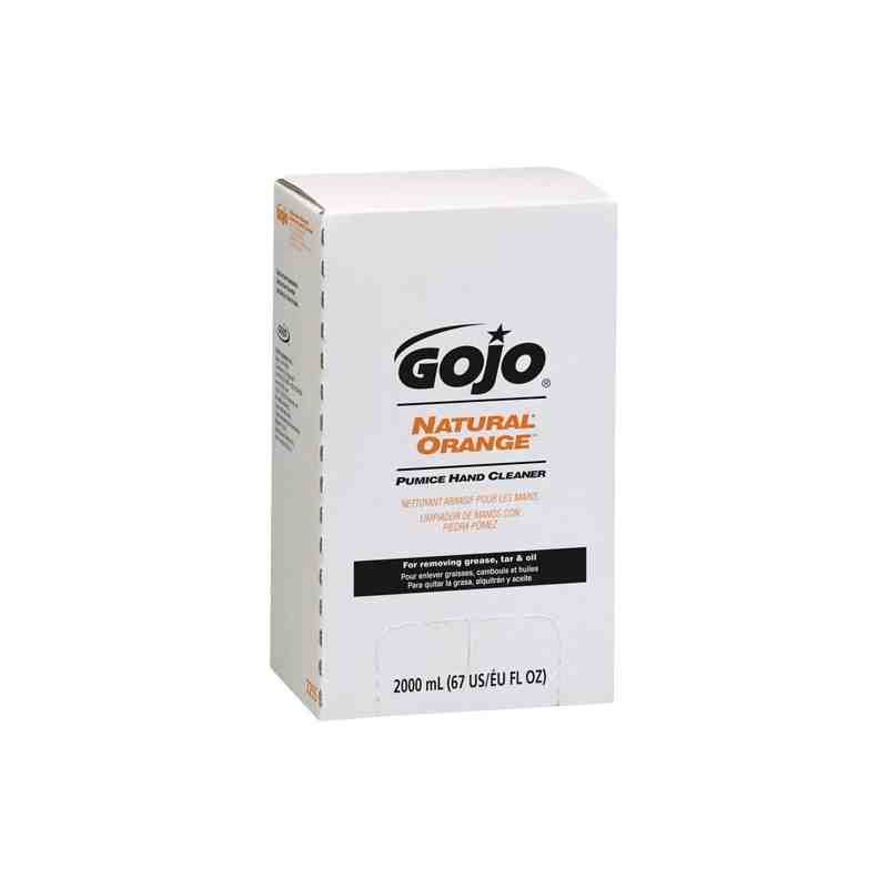 GOJO, Natural Orange™ Hand Cleaner, Pumice, 2 L, Refill, Orange/Citrus - [DefendUse.com] - 7255-04 - Hand Cleaner Refills