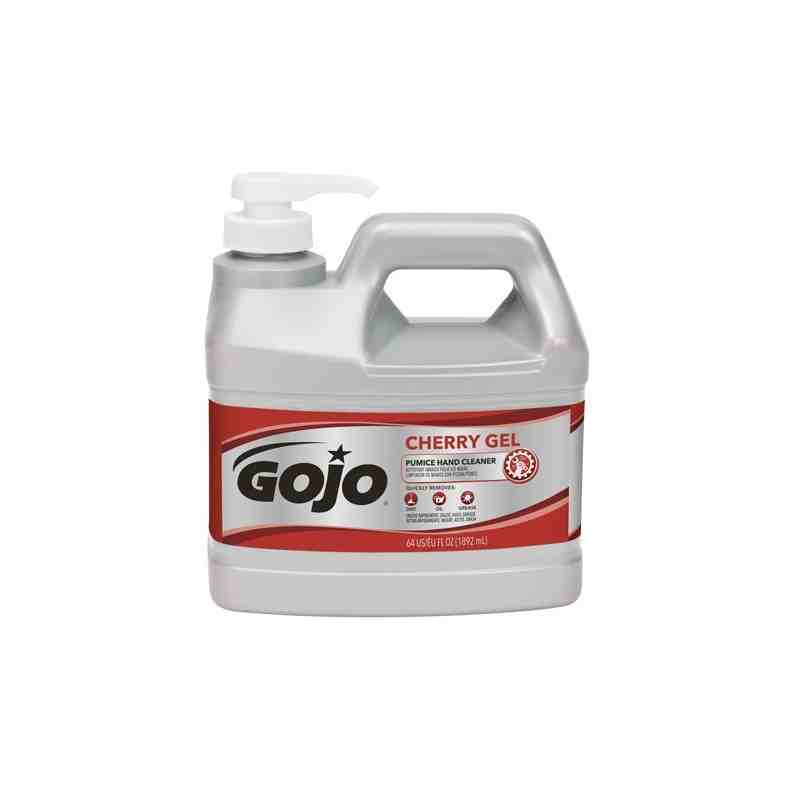 GOJO 2356-04  Cherry Gel Hand Cleaner, Pumice, 1.89 L, Pump Bottle, Cherry, Qty/Case: 4 - [DefendUse.com] - 2356-04 - Hand Clean