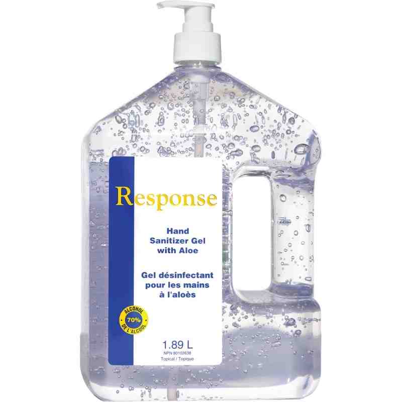GRIME EATER 88-07 1st Response® Hand Sanitizer Gel with Aloe, 1890 ml, Pump Bottle, 70% Alcohol - [DefendUse.com] - 88-07 - 1st 
