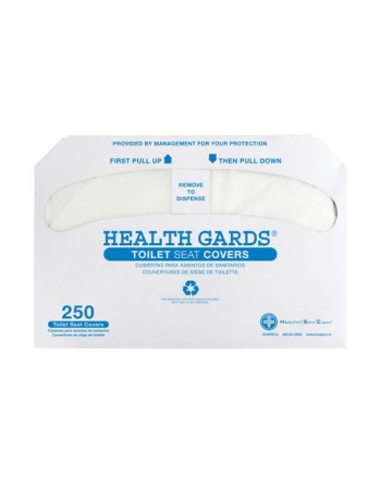 HOSPECO  Health Gards® Half-Fold Toilet Seat Covers, 250/bx, 10/bx/cs - White,Case: 2500 - 1