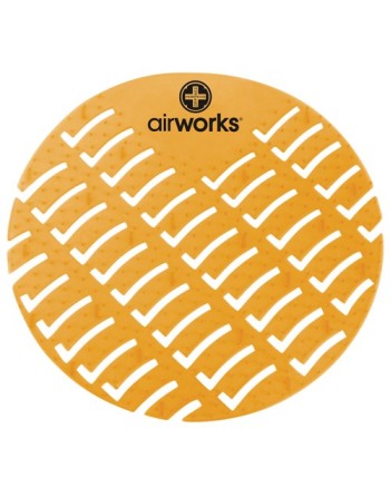 HOSPECO AWUS231BX Airworks EVA Urinal Screen 10/pk - Citrus - Lt Orange,Case: 10 - [DefendUse.com] - AWUS231BX - Toilet & Urinal