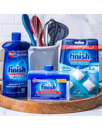 Finish Dual Action Dishwasher Cleaner, Lemon, 250 ml, Fight Grease & Limescale, Case/8 - 5