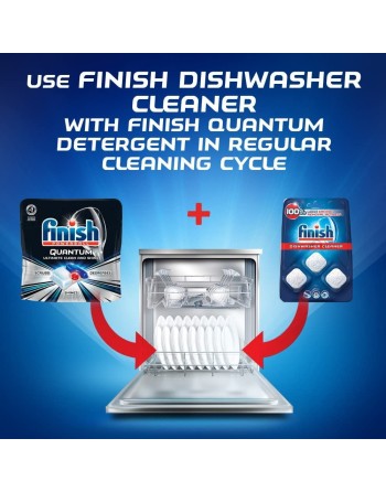 Finish In-Wash Dishwasher Cleaner: Clean Hidden Grease & Grime, 3ct, Case of 8/3ct - 3