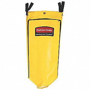Janitorial Cleaning Cart Vinyl Bag - 34G High Capacity - Yellow[9T80], Each - [Cleaning Supplies Canada Discounts] - 1966881 - [