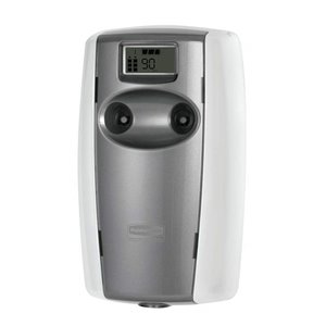 Rubbermaid FG4870001 Microburst Duet 2-Fragrance Aerosol Odor Control Air Care System, Dispenser, White/Gray Pearl - [DefendUse.
