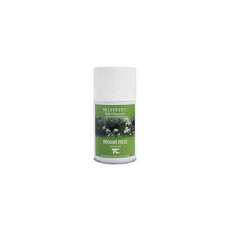 Rubbermaid FG4012451 Microburst 9000 Orchard Fields Metered Aerosol Air Freshener System Refill, Case: 4 - [DefendUse.com] - FG4